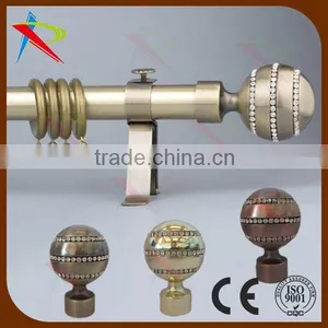Round Ball Finial With Diamond Curtain Poles/window Curtain Pipes thumbnail-2
