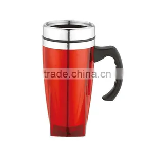 16oz Stainless Steel Travel Thermal Mug With Handle thumbnail-1