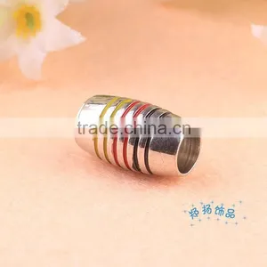 6mm Round Hole Magnetic Clasp, Bracelet Stripe Colorfule Clasps DIY Jewelry Findings thumbnail-4