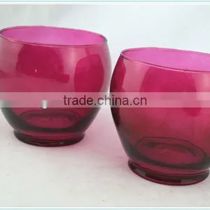 Hand Made Glass Candle Holder,hand Painted Votive Glass Candle Holder thumbnail-1