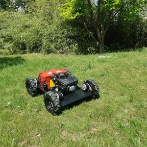 Affordable Wireless Radio Control Four Wheel Drive Lawn Trimmer for Sale With Best Price Wheel Radio Controlled Grass Cutter (VTW550-90 With Electric Start) thumbnail-3
