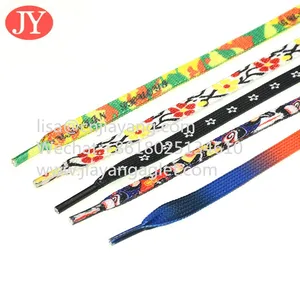 Hot Transfer Flat Shoelace Print Logo Sneaker Polyester Shoelace thumbnail-1