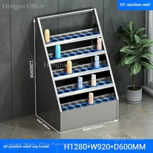 School Water Bottle Storage Cabinet | With Blue Protective Rings & Safe Edging | Classroom Student - Manufacturer thumbnail-4