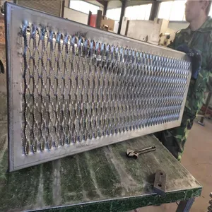 Durable, Non-slip, Perforated Aluminum Platform With Alligator-mouth Anti-slip Support Bars, Flooring, and Deck Grating, Suitable for Construction. thumbnail-3