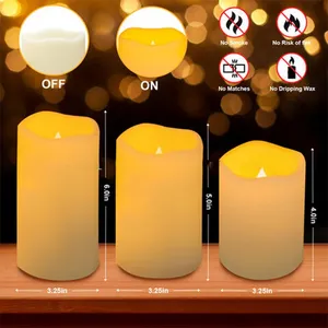 Waterproof LED Candles Set Warm Light Decor Wholesale Customized Factory thumbnail-3