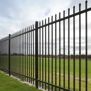 2.5m Tall Galvanized Steel Picket Fence With Square Tube Posts for Pool and Villa Security thumbnail-1
