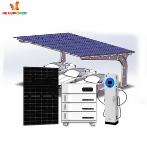 Carport With Solar Panel Roof Professional Manufacturers Offer a Complete Set of System Materials and Equipment thumbnail-1
