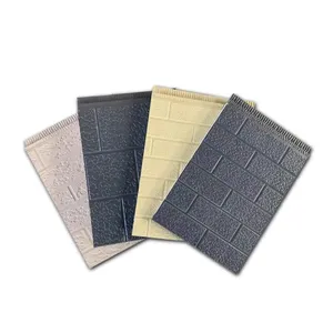 16mm Modern Design Environmentally Friendly PU Foam Exterior Wall Sandwich Panel With Metal Engraving for Outdoor Use thumbnail-4