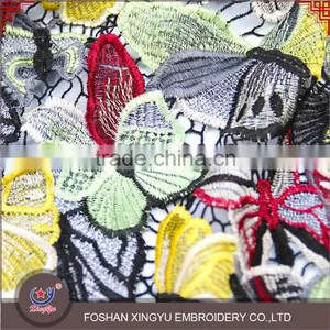 2016 New Muilt Colour Polyester Mesh Embroidery Fabric for Evening Dress thumbnail-2