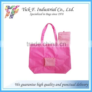 Pink Foldable / Folding Shopping Bag With Dot Printing thumbnail-1