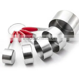 5 PCS Solid Sturdy Stainless Steel Stackable Measuring Cups Set thumbnail-1