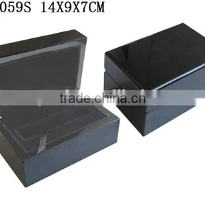 High End Black Leather Covered Wooden Pen Gift Box Wholesale W1059S thumbnail-2