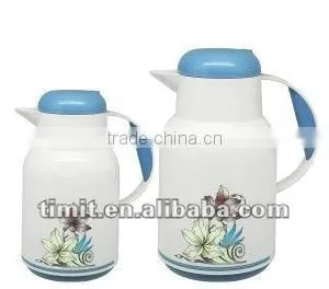 0.5L Plastic Vacuum Thermos FLask With FLower (V-H7705) thumbnail-1