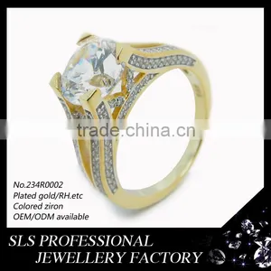 Fashion American Styles Rings Jewelry 2 Gram Gold Beautiful Designs Diamond Ring thumbnail-3