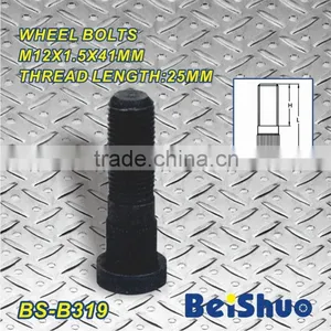 BS-B319,M12x1.5x41mm Knurled Wheel Stud Bolt thumbnail-1