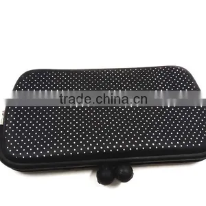 Fashionable Polka Dots Long Purse Silicone Black Clip Cherry Wallet thumbnail-3