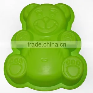 YangJiang Factory Manufacture Popular Food Grade Bear Shaped Silicone Cake Mold thumbnail-2