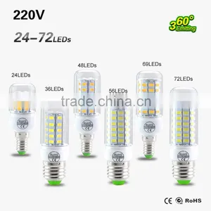 SMD 5730 E27 E14 LED Lamp 5730SMD LED Lights Corn Led Bulb 24 36 48 56 69 72Leds Chandelier Candle Lighting Home Decoration thumbnail-1
