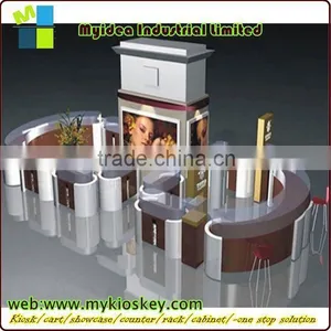 New Desing Fashion Acrylic Cosmetic Kiosks for Business thumbnail-2