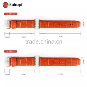 Kakapi Drawing Buckle Genuine Leather Watch Band Wrist Strap With Watchband Converter For 38MM Apple Watch MT-3912 thumbnail-3