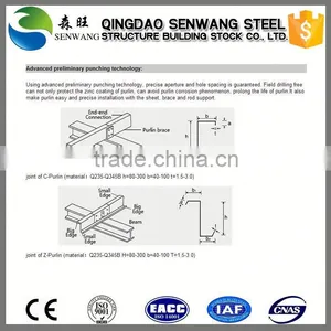 Slotted Light Steel Structure C Purlin thumbnail-1