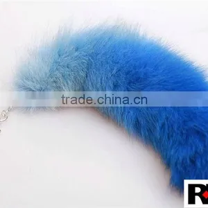 Fashion Dyed 100% Genuine Fox Tail Fur Accessory for Bags thumbnail-4