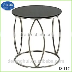 Modern Stainless Steel Frame Wire Glass Top Table D-11# thumbnail-1
