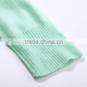 JS-16008 V Neck Slim Pattern Fancy Cashmere Women Sweater Design thumbnail-4
