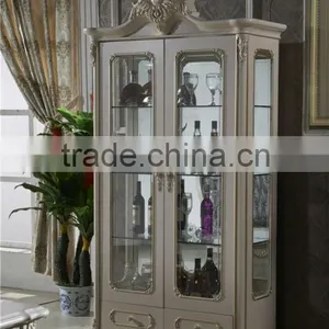 Noble Treasures Elegant French Style Dinging Table and Chair Set With Cabinet / French Royal Round Table CZ102 thumbnail-5
