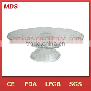 New Design Clear Wholesale Glass Cake Stand thumbnail-1