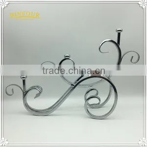 Silver Chrome Candlestick Metal Wedding Decoration Candle Holder thumbnail-1