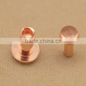 Mushroom Head Brass Hollow Rivets thumbnail-1