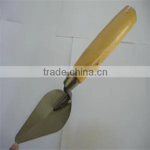 Hot ! Bricklaying Trowel With Wooden Handle,carbon Steel Blade thumbnail-1