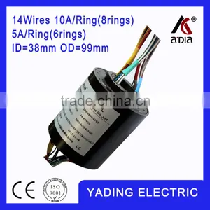 SRH 3899- 8p6s Through Bore Slip Ring ID38mm. OD99mm.14Wires, 10A X8wires 5Ax 6 Wires thumbnail-1