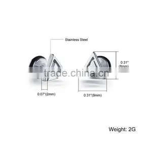 Reliable Guangzhou Jewelry Wholesalers Fashionable Jewelry 18K Gold Plated Triangle Earring Men Stud thumbnail-6