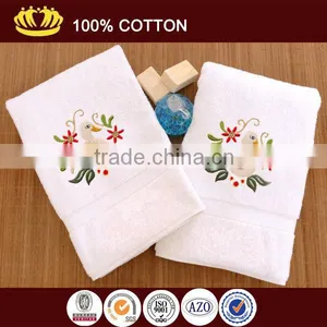 100% Cotton Heavy Goose Ornament Embroidery Hand Towel thumbnail-1