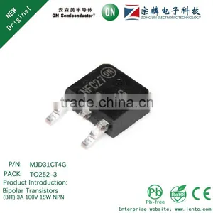 Genuine Original MJD31CT4G TO252-3 Bipolar Transistors 3A 100V NPN 15W thumbnail-1