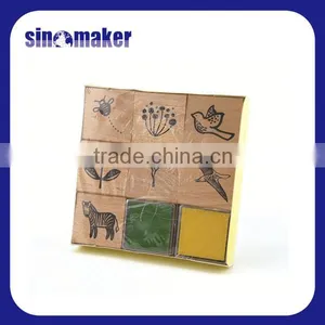 Mini Wooden Toy Stamp Diary Toy Wooden Stamp With Animal Patterns thumbnail-1