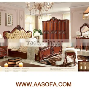 Bedroom Almirah Wood Bed French Provincial Furniture thumbnail-1