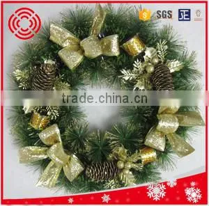 Gold Artificial Pine Needle Wreath/Door Wreath thumbnail-1