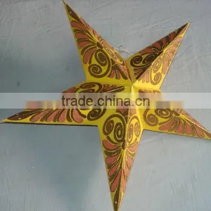 Glitter Printed Paper Star Lamps New 2014 Model thumbnail-1