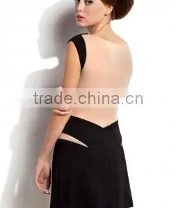 Wholesale Formal Dress Women Mini Dress With Black Stretch Mesh Insert thumbnail-2