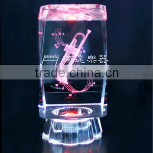 Trumpet3d Crystal Laser Engraving Gifts thumbnail-1