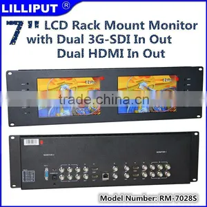 HD SDI 7 Inch Lcd Rack Mount Monitor With Dual Hdmi Modules and Loop-through thumbnail-1