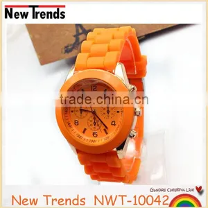 Ladies Quartz Select Fashion Custom Made Cheap Colorful Silicon Rubber Watch thumbnail-2