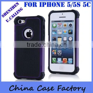 2014 Hot Design Soft Silicon Case With Hard Back Case For IPhone 5 5S thumbnail-1