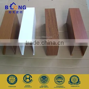 Simple Wood Grain Aluminum Ceiling Panel U Aluminum Screen Ceiling Tiles thumbnail-6