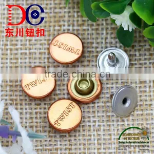 Shiny Copper Custom Logo Metal Button Jeans Rivet for Denim thumbnail-3