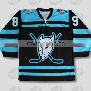 2016 Wholesale Team Set Sublimated Custom Blank Ice Hockey Jerseys thumbnail-3