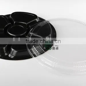 64R 6compartment Plastic Sushi Container/takeaway Sushi Box/takeout Sushi Tray Quality Choice thumbnail-5